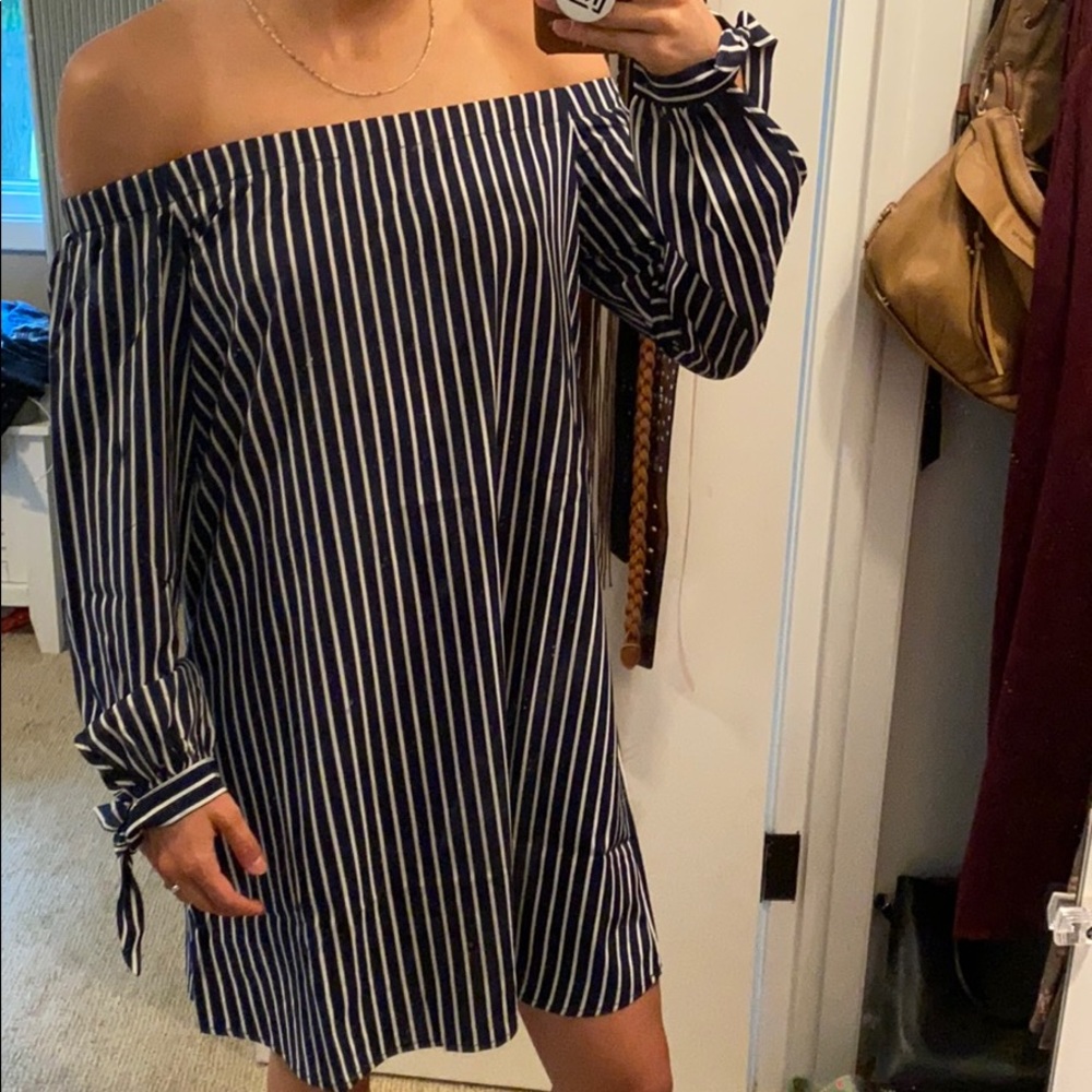 Strapless Stripped Dress